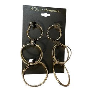 Bold elements hoop earrings. NWT